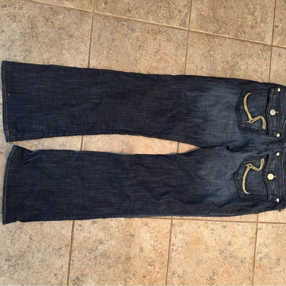 Vintage Rock & Republic Dark Blue Flare Jeans - Picture 3 of 6